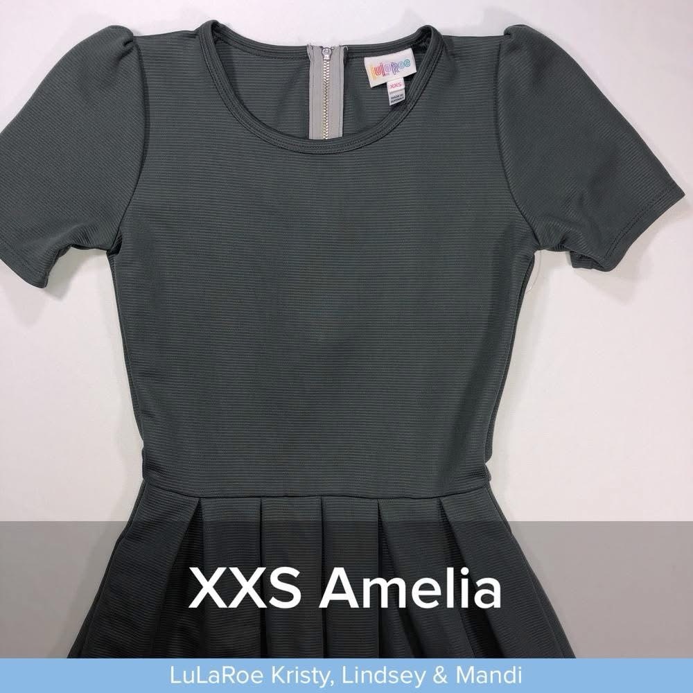 LuLaRoe Dark Gray Amelia Dress